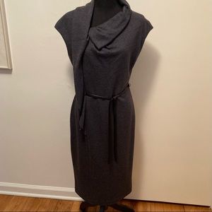 Lafayette 148 New York Sheath Gray Wool Dress size 6
